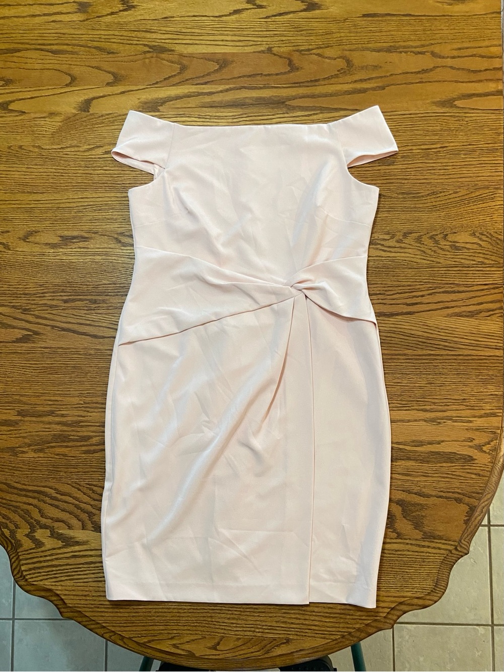 NWT Lauren Ralph Lauren Womens Sz 16 Pink Faux Wrap Cocktail Party Dress READ